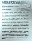 Copia de solicitud con firma de recibido y número de expediente